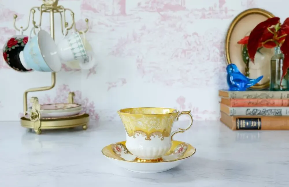 VTG 1960s Paragon Trenton Floral Teacup Set English Countryside Cottage Regency